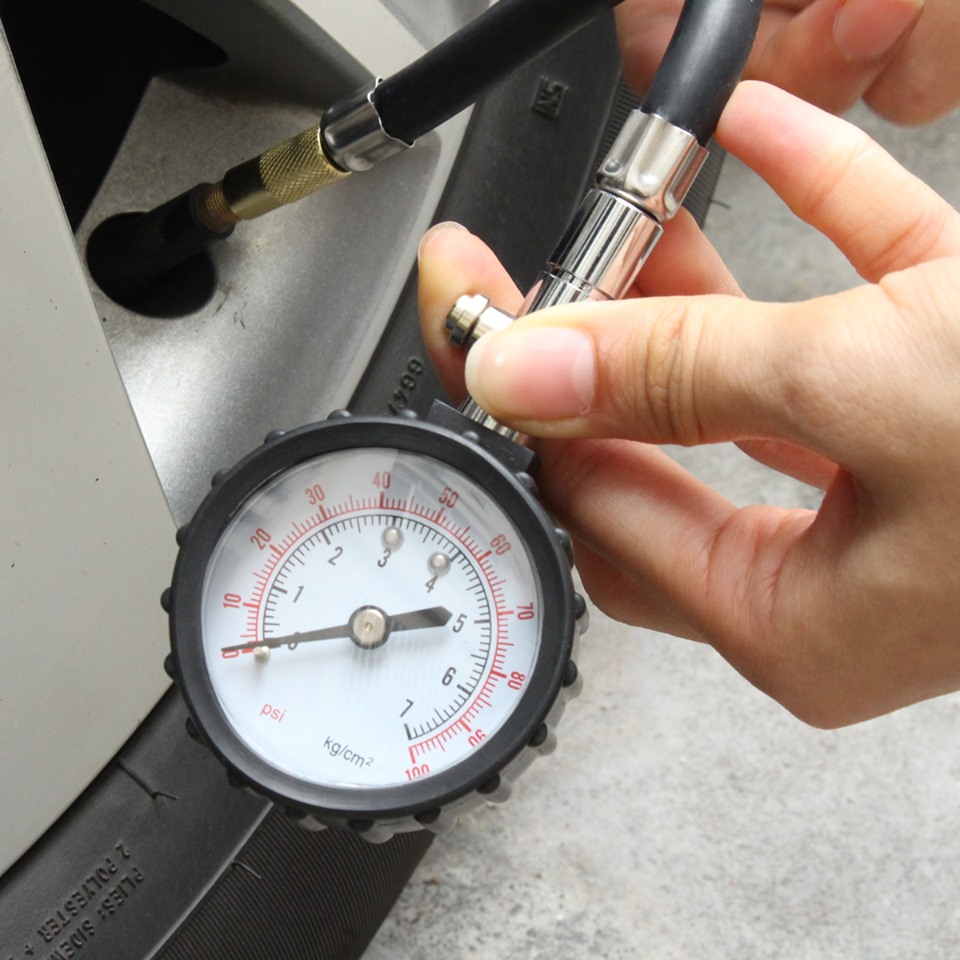 Check tire pressure on a monthly basis